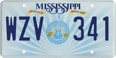 MS license plate WZV341