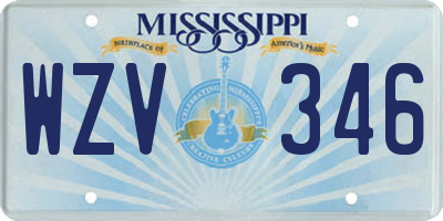 MS license plate WZV346