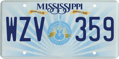 MS license plate WZV359