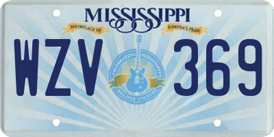 MS license plate WZV369
