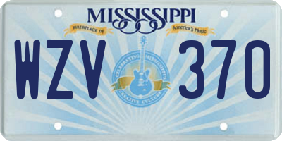 MS license plate WZV370