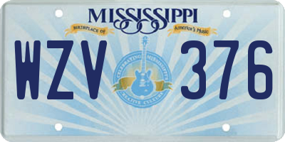 MS license plate WZV376