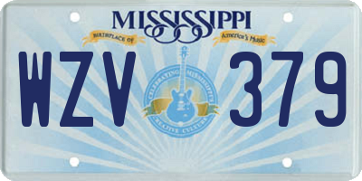 MS license plate WZV379