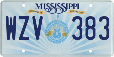 MS license plate WZV383