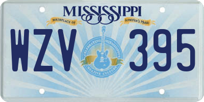 MS license plate WZV395