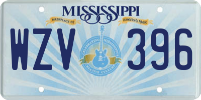 MS license plate WZV396