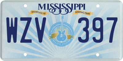 MS license plate WZV397