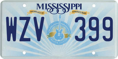 MS license plate WZV399