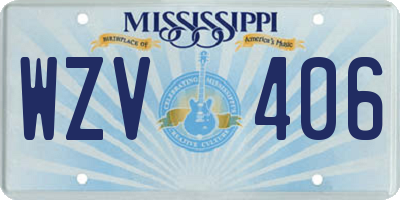 MS license plate WZV406