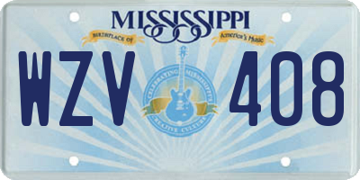MS license plate WZV408
