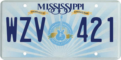 MS license plate WZV421