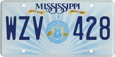 MS license plate WZV428