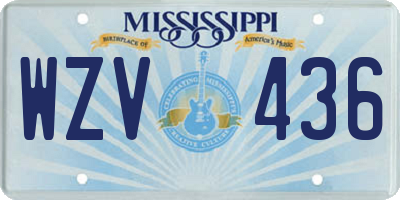 MS license plate WZV436