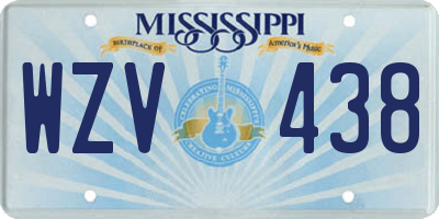 MS license plate WZV438