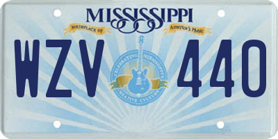 MS license plate WZV440