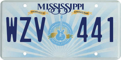 MS license plate WZV441