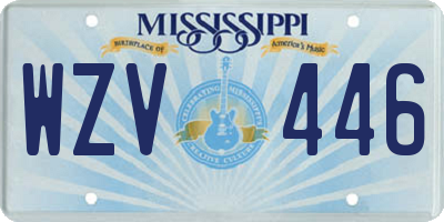 MS license plate WZV446