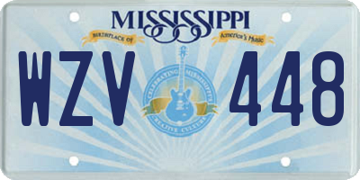 MS license plate WZV448