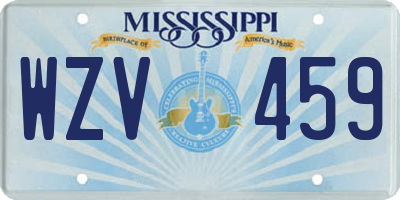 MS license plate WZV459
