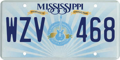 MS license plate WZV468