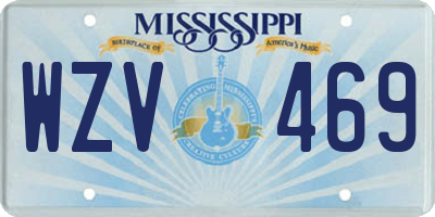 MS license plate WZV469
