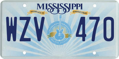 MS license plate WZV470