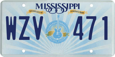 MS license plate WZV471