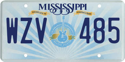 MS license plate WZV485