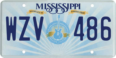 MS license plate WZV486