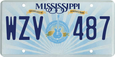 MS license plate WZV487