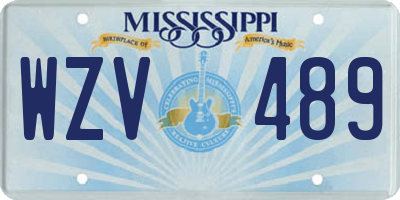 MS license plate WZV489