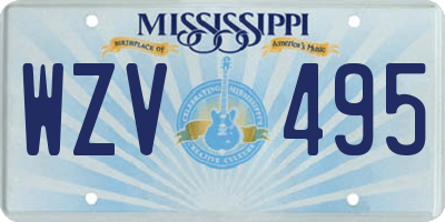 MS license plate WZV495