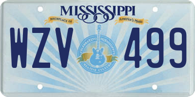 MS license plate WZV499