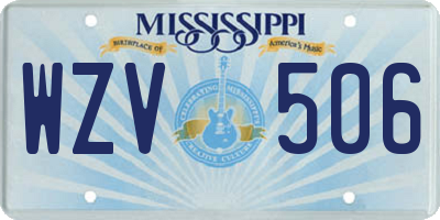 MS license plate WZV506