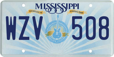 MS license plate WZV508