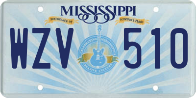 MS license plate WZV510