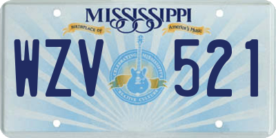 MS license plate WZV521