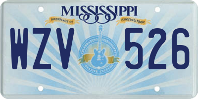 MS license plate WZV526