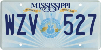 MS license plate WZV527