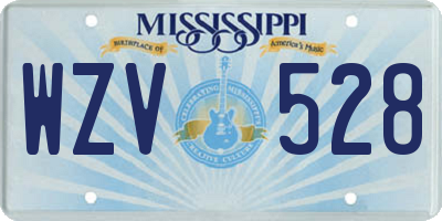 MS license plate WZV528