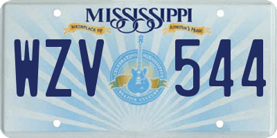 MS license plate WZV544