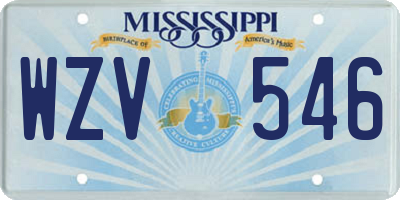 MS license plate WZV546