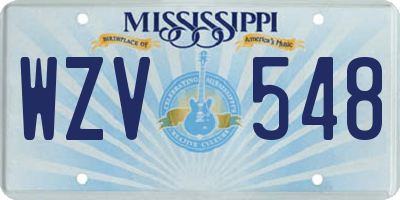 MS license plate WZV548