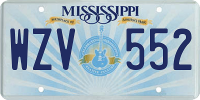 MS license plate WZV552