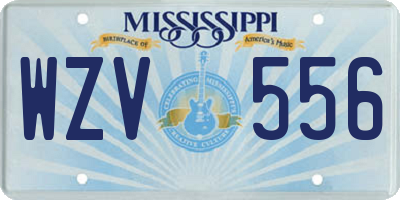 MS license plate WZV556