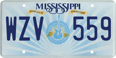 MS license plate WZV559