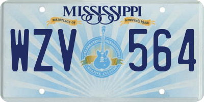 MS license plate WZV564