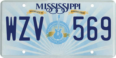 MS license plate WZV569