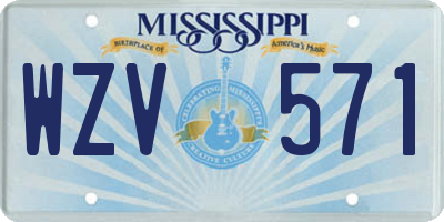 MS license plate WZV571