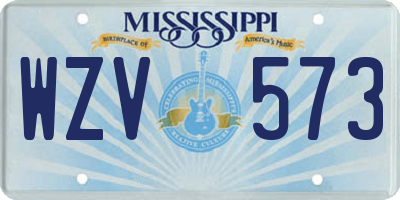 MS license plate WZV573